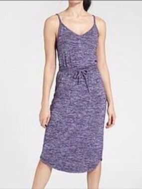 Athleta Pose Dress Purple Drama Midi L